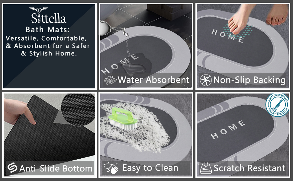 Home Print Bathroom Mat Water Soaking