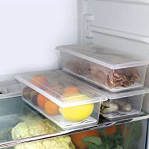 Food Storage Container, Drain Plate and Lid Fridge Storage Box,Freezer Storage Container,SPN-RECPP