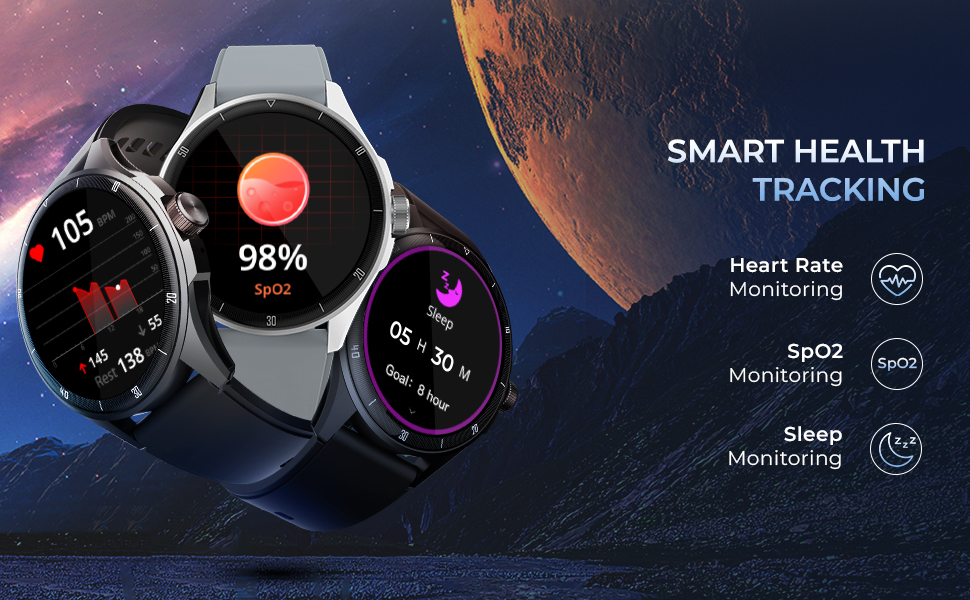 Smart Health Tracking Heart Rate Monitoring SPO2