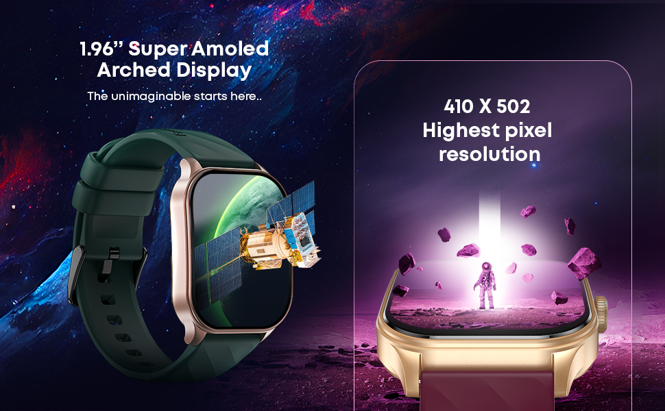 1.96" Super AMOLED Arched Display