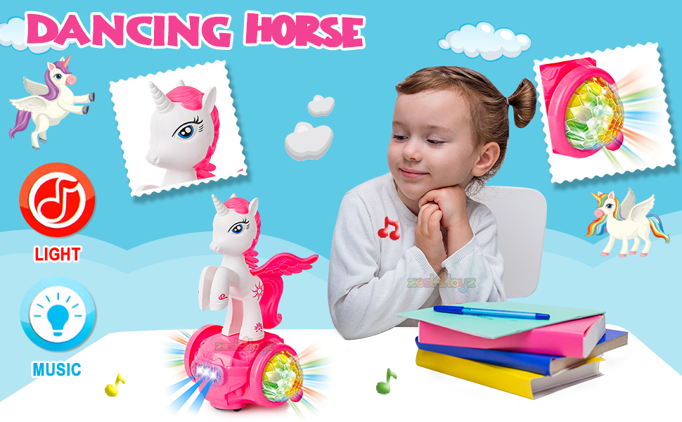 Musical Danging horse with 3d cool light and music abest gift for toddlers